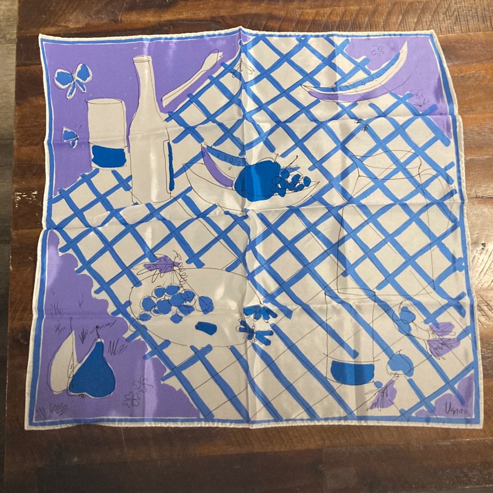 vintage Vera Neumann pictorial scarf